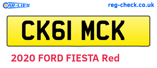 CK61MCK are the vehicle registration plates.