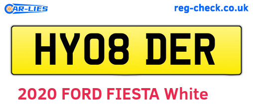 HY08DER are the vehicle registration plates.