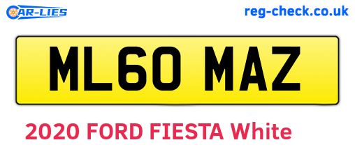 ML60MAZ are the vehicle registration plates.