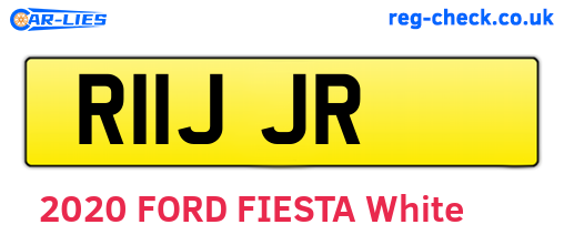 R11JJR are the vehicle registration plates.