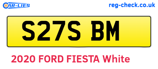 S27SBM are the vehicle registration plates.