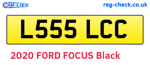 L555LCC are the vehicle registration plates.