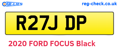 R27JDP are the vehicle registration plates.