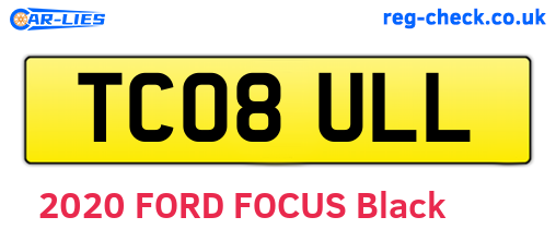 TC08ULL are the vehicle registration plates.