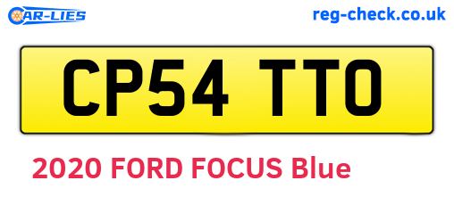 CP54TTO are the vehicle registration plates.