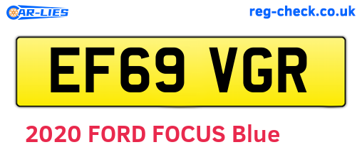 EF69VGR are the vehicle registration plates.