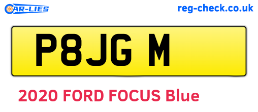 P8JGM are the vehicle registration plates.
