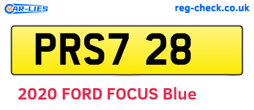 PRS728 are the vehicle registration plates.