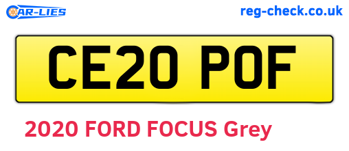 CE20POF are the vehicle registration plates.