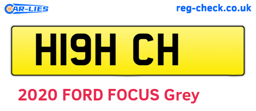 H19HCH are the vehicle registration plates.