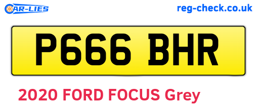 P666BHR are the vehicle registration plates.