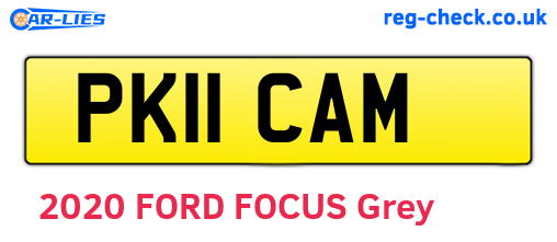 PK11CAM are the vehicle registration plates.