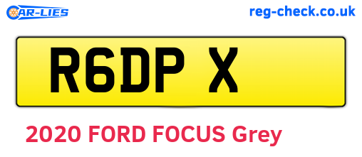 R6DPX are the vehicle registration plates.