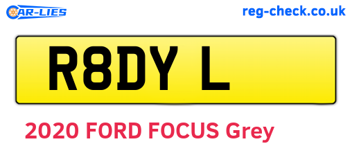 R8DYL are the vehicle registration plates.