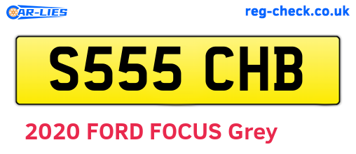 S555CHB are the vehicle registration plates.