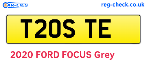 T20STE are the vehicle registration plates.