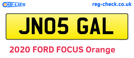 JN05GAL are the vehicle registration plates.