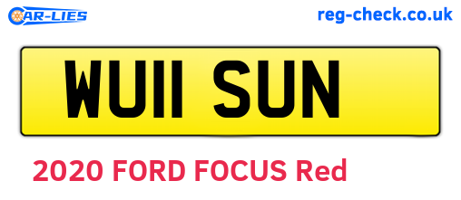 WU11SUN are the vehicle registration plates.