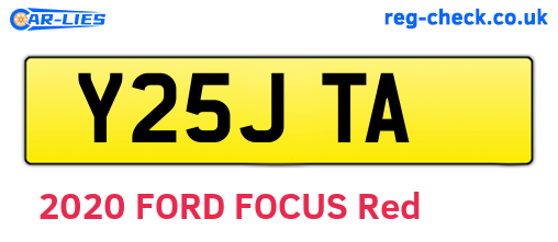 Y25JTA are the vehicle registration plates.