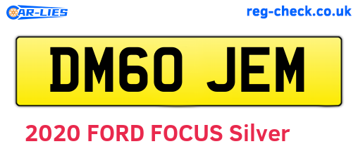 DM60JEM are the vehicle registration plates.