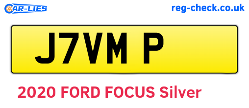J7VMP are the vehicle registration plates.