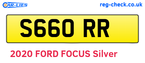 S66ORR are the vehicle registration plates.