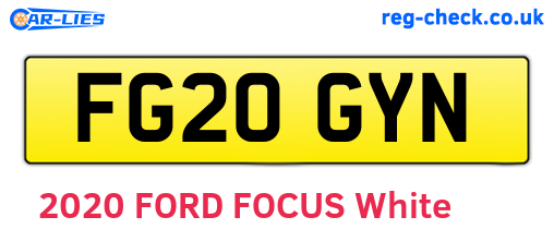 FG20GYN are the vehicle registration plates.