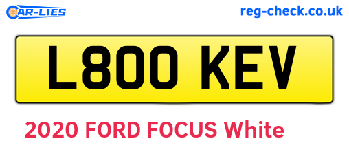 L800KEV are the vehicle registration plates.