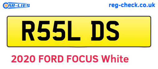 R55LDS are the vehicle registration plates.