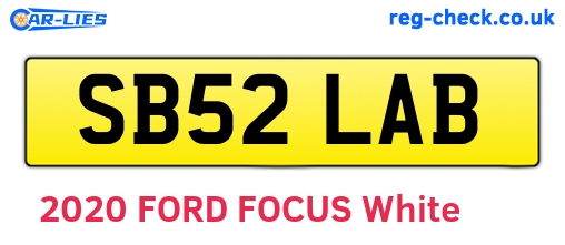 SB52LAB are the vehicle registration plates.