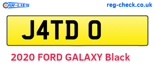 J4TDO are the vehicle registration plates.