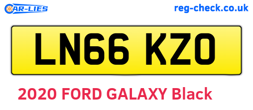 LN66KZO are the vehicle registration plates.
