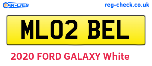 ML02BEL are the vehicle registration plates.