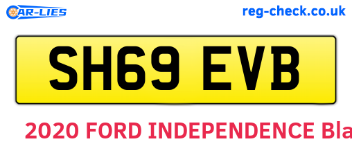 SH69EVB are the vehicle registration plates.