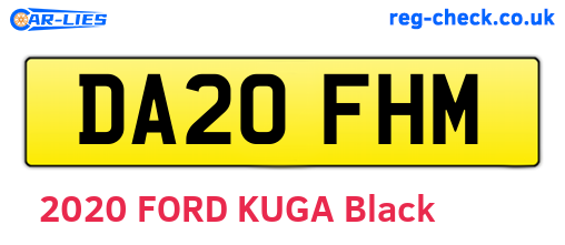 DA20FHM are the vehicle registration plates.