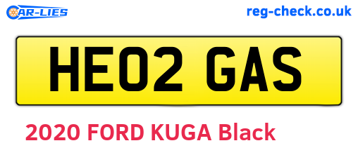 HE02GAS are the vehicle registration plates.
