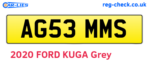 AG53MMS are the vehicle registration plates.