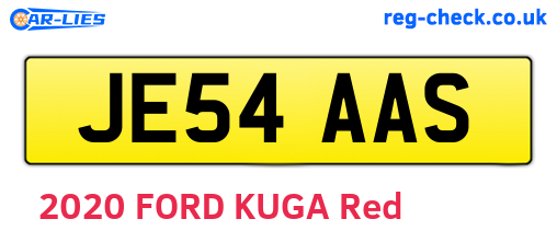 JE54AAS are the vehicle registration plates.