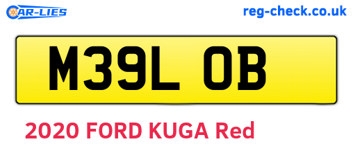M39LOB are the vehicle registration plates.
