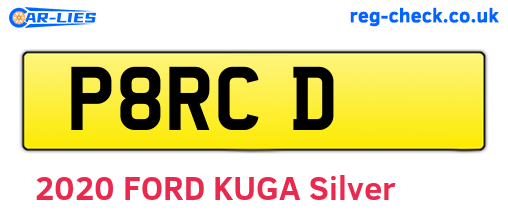 P8RCD are the vehicle registration plates.