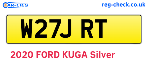 W27JRT are the vehicle registration plates.