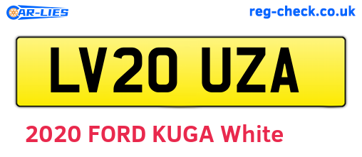 LV20UZA are the vehicle registration plates.