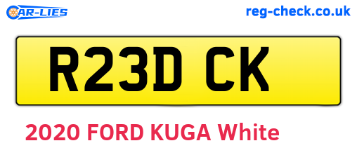 R23DCK are the vehicle registration plates.