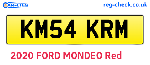 KM54KRM are the vehicle registration plates.