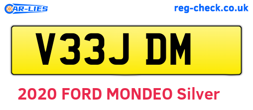 V33JDM are the vehicle registration plates.
