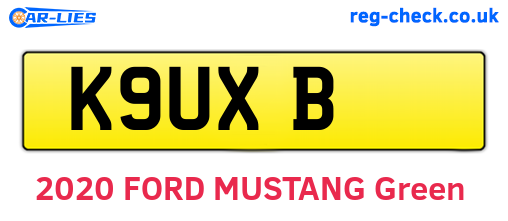 K9UXB are the vehicle registration plates.