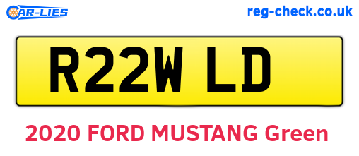 R22WLD are the vehicle registration plates.