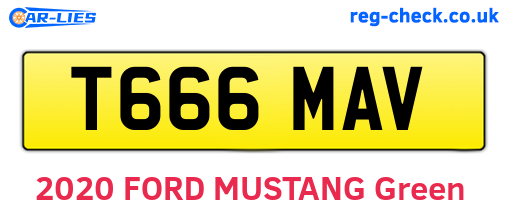 T666MAV are the vehicle registration plates.
