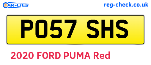 PO57SHS are the vehicle registration plates.