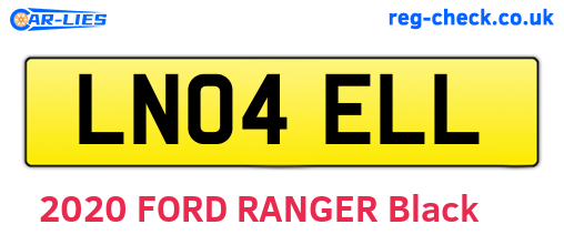 LN04ELL are the vehicle registration plates.
